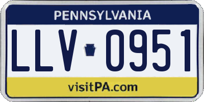 PA license plate LLV0951