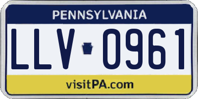 PA license plate LLV0961
