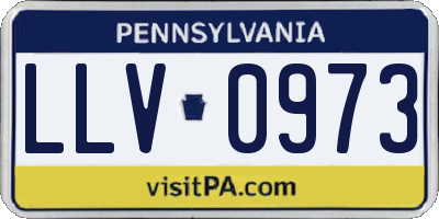 PA license plate LLV0973
