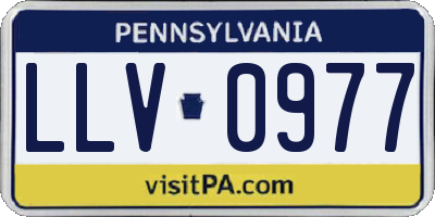 PA license plate LLV0977