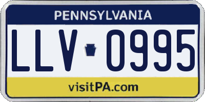 PA license plate LLV0995