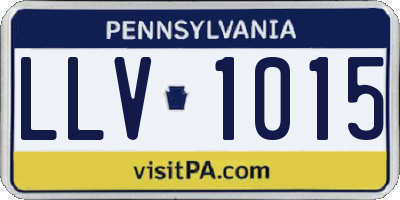 PA license plate LLV1015