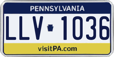 PA license plate LLV1036