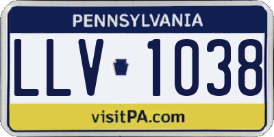 PA license plate LLV1038