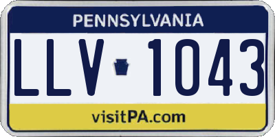 PA license plate LLV1043