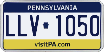 PA license plate LLV1050