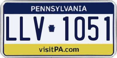 PA license plate LLV1051