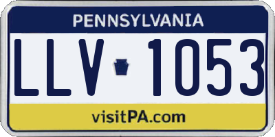 PA license plate LLV1053