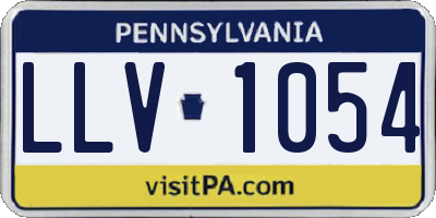 PA license plate LLV1054