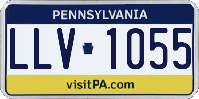 PA license plate LLV1055