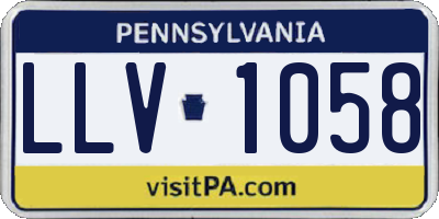 PA license plate LLV1058