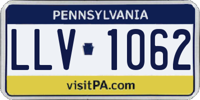 PA license plate LLV1062
