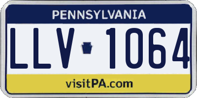 PA license plate LLV1064