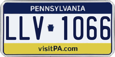 PA license plate LLV1066