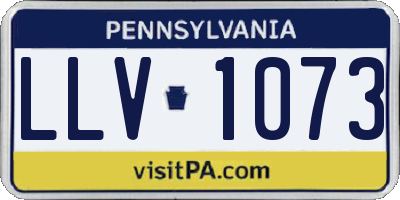 PA license plate LLV1073