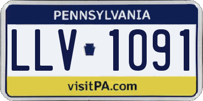 PA license plate LLV1091