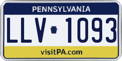 PA license plate LLV1093