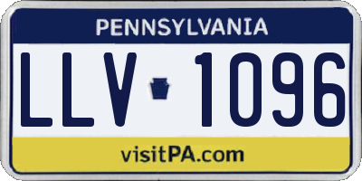 PA license plate LLV1096