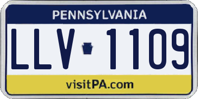PA license plate LLV1109