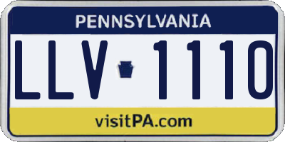 PA license plate LLV1110