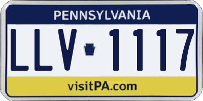 PA license plate LLV1117