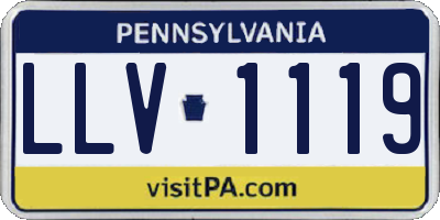 PA license plate LLV1119