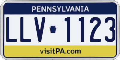 PA license plate LLV1123