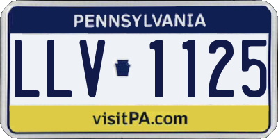 PA license plate LLV1125