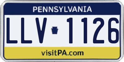 PA license plate LLV1126