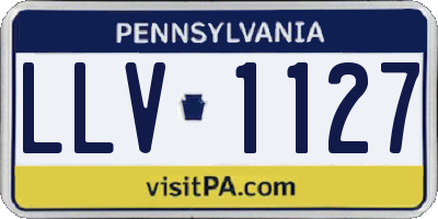 PA license plate LLV1127