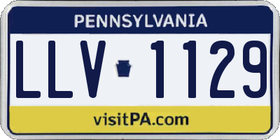 PA license plate LLV1129