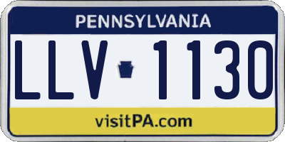 PA license plate LLV1130