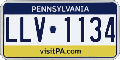 PA license plate LLV1134