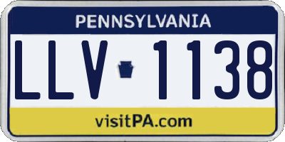 PA license plate LLV1138