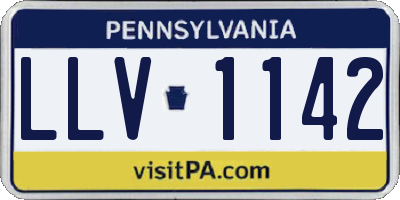 PA license plate LLV1142