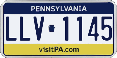 PA license plate LLV1145