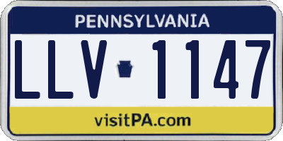 PA license plate LLV1147