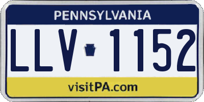 PA license plate LLV1152
