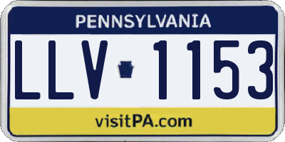 PA license plate LLV1153
