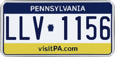 PA license plate LLV1156