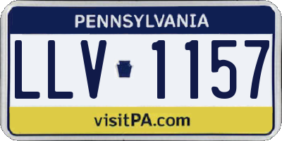 PA license plate LLV1157