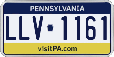 PA license plate LLV1161