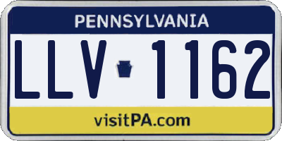 PA license plate LLV1162