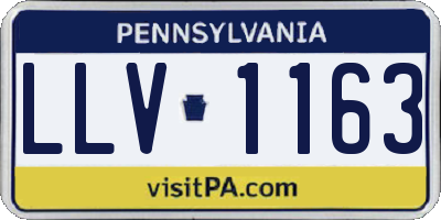 PA license plate LLV1163