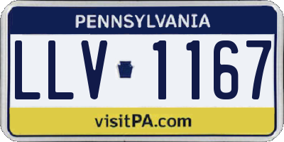 PA license plate LLV1167