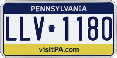 PA license plate LLV1180