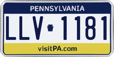 PA license plate LLV1181
