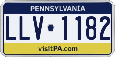 PA license plate LLV1182