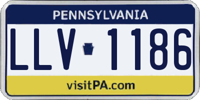 PA license plate LLV1186