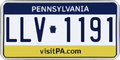 PA license plate LLV1191